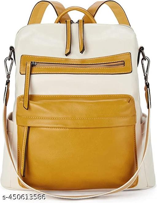PULeather Backpack for Women | Shoulder Bag for Women and Girls | Handbag|College Bag for Girls |Multipurpose Travel Bag for Women |Zipper Closure, Adjustable Strap