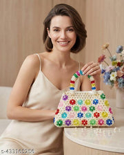 Rosy Multicolor Hand Held Bag
