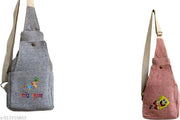 Unisex Hemp Crossbody Bag, 14" H x 7.5" W, Eco-Friendly for Men & Women