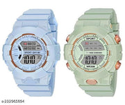 Digital Unisex Watch (Multicolour Dial Multi Colored Strap)