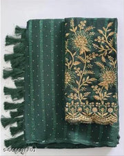Chiffon Bollywood Saree With Separate Blouse Piece
