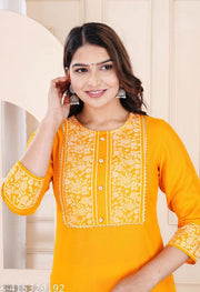 Sagsi Women Rayon Ethnic Wear for Casual and Festive Occasions Gold Printed Straight Fit Kurti ( Maroon ) |Ethnic Kurti for Women| Kurtis & Kurtas | Simple & Party Wear Kurti|