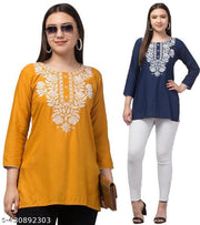 Women Chikan Embroidery A-line Kurta,stylish embroidery kurti,Women's Embroidered Kurti,New ChikanKari Kurti,Printed embroidery Kurtis