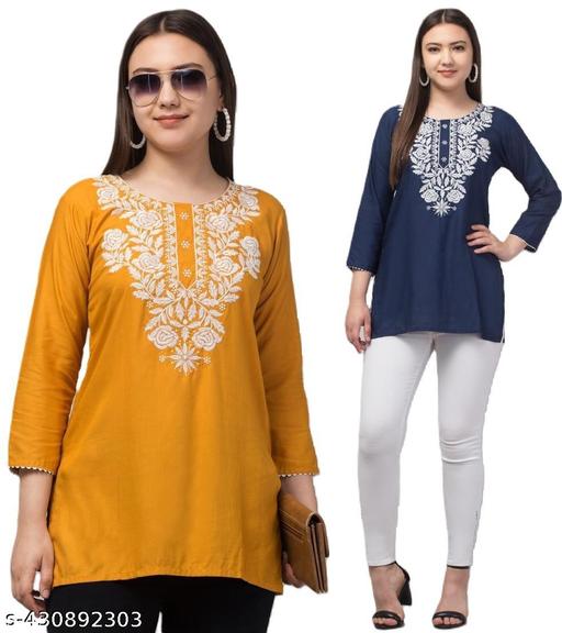 Women Chikan Embroidery A-line Kurta,stylish embroidery kurti,Women's Embroidered Kurti,New ChikanKari Kurti,Printed embroidery Kurtis