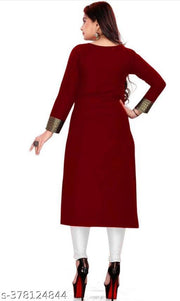 Women Letest Outfit Beautiful stylish kurti with Golden Lac