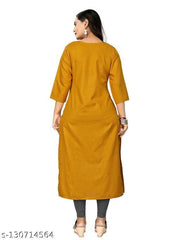 Women's Embroidered Plus Size Cotton Kurta ( Pack of 2 )