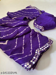 Trending bollywood Crepe Lehriya sarees