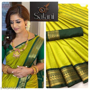 Plain cotton silk saree
