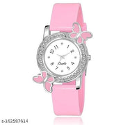 Butterfly White Dial Analog Multicolour Strap Watch Combo For Girl And Woman,Kids watch for Girls watch,Analog watch for kids Girls’ analog watch Cute watch for girls Kids timepiece Gift watch for girls,Girls’ wristwatch