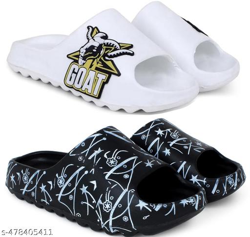 Sliders for Men |Lightweight & Stylish Flipflop Sandal for Men slippers,slides,water proof, for Men stylish | Perfect Filp-Flops for daily wear walking Slippers Combo Pack