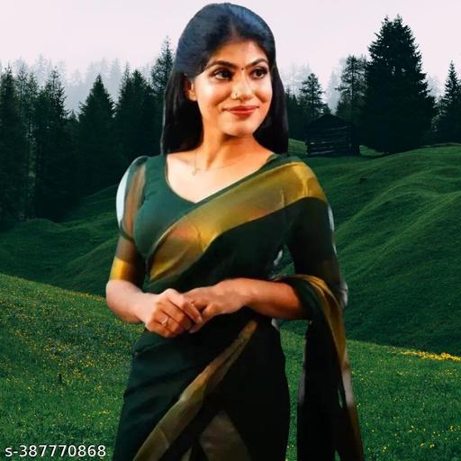 Trendy Chiffon Saree For Women & Girl With Blouse