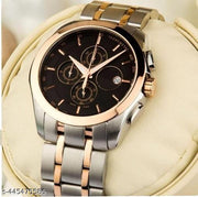 new design mettalic belt date working white watch for mens