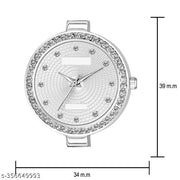 OHHO Special Edition Silver Dial & Silver Metal Bracelet Chain Analog Watch - For Women's-Ladies's-Girl's