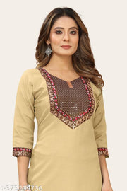 stylelist kurti with embroidered work