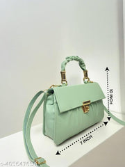 Graceful Stylish Slingbags Luxury High Quality PU Leather Women Shoulder Bag (Green)