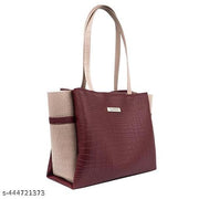 Carrylux Dual Tone Large Capacity Croco Pattern Tote Handbags Purses Shoulder Bag For Womens