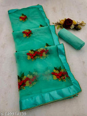 Attractive Heavy Net Embroidered Saree