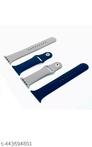 42/44/45 mm Soft Silicon Strap Compatible with Series 7 / 6/5/4/3/2/1/SE belt Smart Watch Strap(Grey, White)
