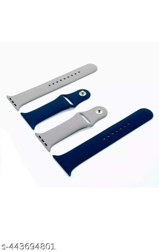 42/44/45 mm Soft Silicon Strap Compatible with Series 7 / 6/5/4/3/2/1/SE belt Smart Watch Strap(Grey, White)