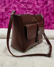 Trendy comfy women Brown PU sling bags/Premium PU leather sling bags for women/Designer Crossbody sling/Full handwork bag/party wear and wedding bag for women