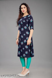 Polyster/Crepe fabric-Aagam Sensational Kurtis