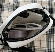 Women Mobile Messenger Bag Ladies Canvas Shoulder Long Strap for College, Travelling, Work