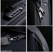 ORIFAB Men's Black Chest Bag | Stylish Crossbody Sling Bag for Men | Multipurpose Travel Chest Bag | Adjustable Shoulder Bag for Daily Use, Travel, Office, Riding & Outdoor Activities