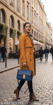 satchel or crossbody bag Blue Croco-Skin Textured Leather Handheld Bag Legal Bribe Crock Flap Sling Bag Caprese Cherry Medium Blue Satchel Bag
Premium purse for elegant women