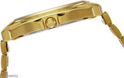 Spencher Premium 1578 Gold Plated Dial Golden Chain Day & Date Functioning Analog Watch - For Men Premium 1578SM01-Golden Watch