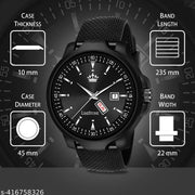 Day and Date Functioning Leather Strap Quartz Analog Watch for Boys/Men  - Best Gift Item for Boys/Men