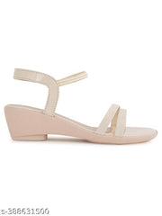 IKAGI Women's/Girls Stylish & Comfortable Wedge Fashion Heel Sandals for Women & Girls