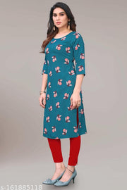 Women Printed Crepe Kurtis combo of 2