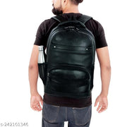 32 L Laptop Backpack Men Women’s Boys & Girls Fashion PU Leather Casual Backpack Bags for School, College, Tuition, Office Bag