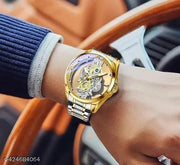 Transparent Body Analog Quartz Moment Watch With High Quality Strap Best Finishing Body & Case