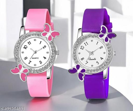 Analog watch combo for women