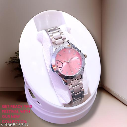 Silver Chain and Pink Dial DB Small Analog Women's & Girl's Watch