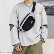 Black and white  Waist Bag for Men & Women | Water-Resistant Fanny Pack with Hidden Back Pocket & Adjustable Strap