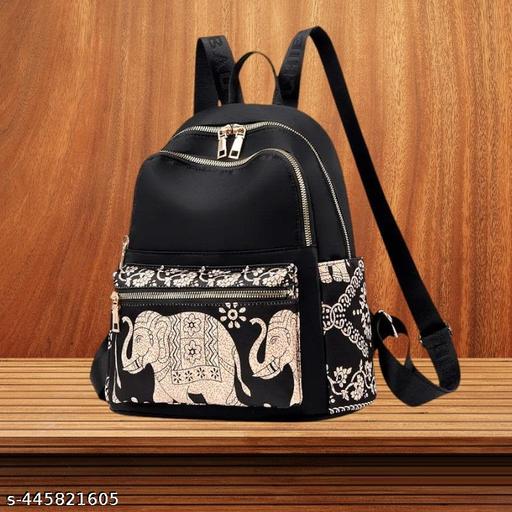 HMZ-STORE  Ethnic Style Waterproof Oxford Backpack Ladies Fashion Travel Canvas Bag Large Capacity Nylon Student School Bag Laptop Bag, Girls Printing School Backpack