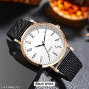 Rose Gold Case Designers Wrist Watches For Boy And Men Analog Watch - For Men Stylish Pu Strap Analog Wrist Watches For Boy And Men