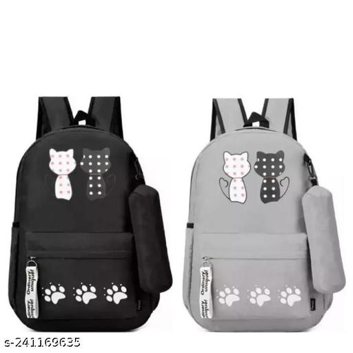 ARK FASHIONS Backpacks For Girls Latest Backpacks For School College Office Travel combo set(pack of 2)