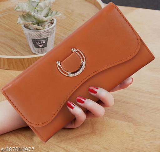 Stylish Luxury High Quality PU Leather Clutches & Wallets Women and Girls