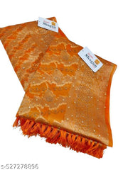ORGANZA WEDDING LOOK PREMIUM SAREE SIROSKI STONE & JHALAR