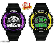 Fancy Unisex Waterproof 7 Light Digital Multifunctional Watch For Kids Boys And Girls pack -2 Fancy Unisex Waterproof 7 Light Digital Multifunctional Watch For Kids Boys And Girls pack -2