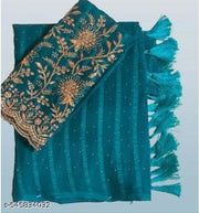 Chiffon Bollywood Saree With Separate Blouse Piece