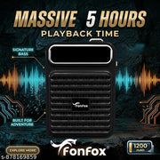 fonfox  Bluetooth Speaker (7v),Bluetooth Version 5.4,Bass Boosted Sound (high quality),Stereo Dual Drivers,UPTO 5 Hours Playtime,Portable Wireless Speaker