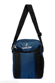 Fashion Tribe Unisex cross-body sling bag messenger bag shoulder bag crossbody pouch women sling bags (TEAL&BLACK))