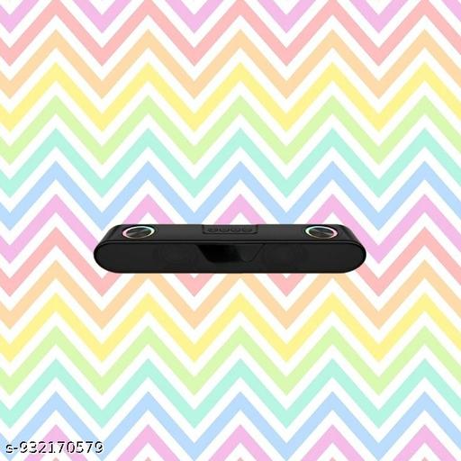 Portable Bluetooth Speaker, 10 Watts, Upto 8h Backup, Dual Drivers + Dual Passive Radiators, Call Function, Bluetooth v5.3 | USB | mSD| AUX, TWS, RGB LED
