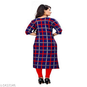Polyster/Crepe fabric-Women A-line Printed Kurti