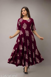 Brown anarkali