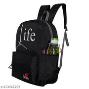 Tense Life  Unisex Casual 35 L Backpack School Bag Women Men Boys Girls Children Daypack College Bag Book School Sports Bag ( Black)